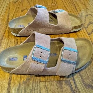 Birkenstock Leather Suede Arizona SOFT FOOTBED Sandals - Women's